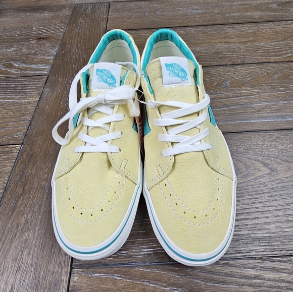 Vans Sk8-Low Checkerboard Banana Cream Sneakers, Men's Size 8.5, Women's 10 - Picture 3 of 9